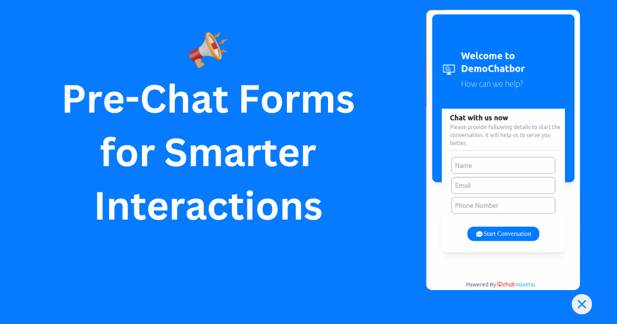 Pre-Chat Form for Web Widget
